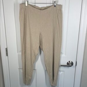 J Jill linen stretch tan pants size medium